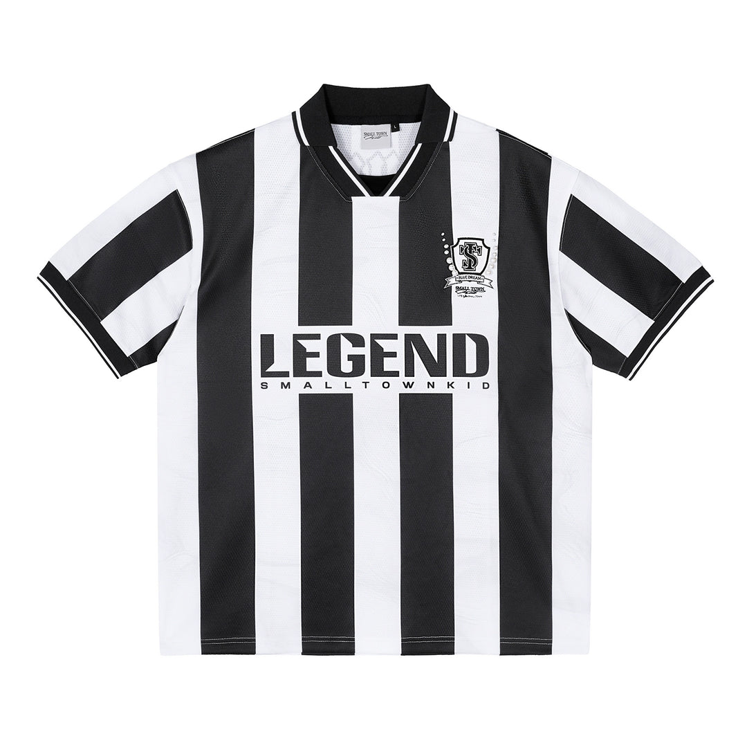 Small Town Kid Water Ripple Striped Polo Jersey | Face 3 Face