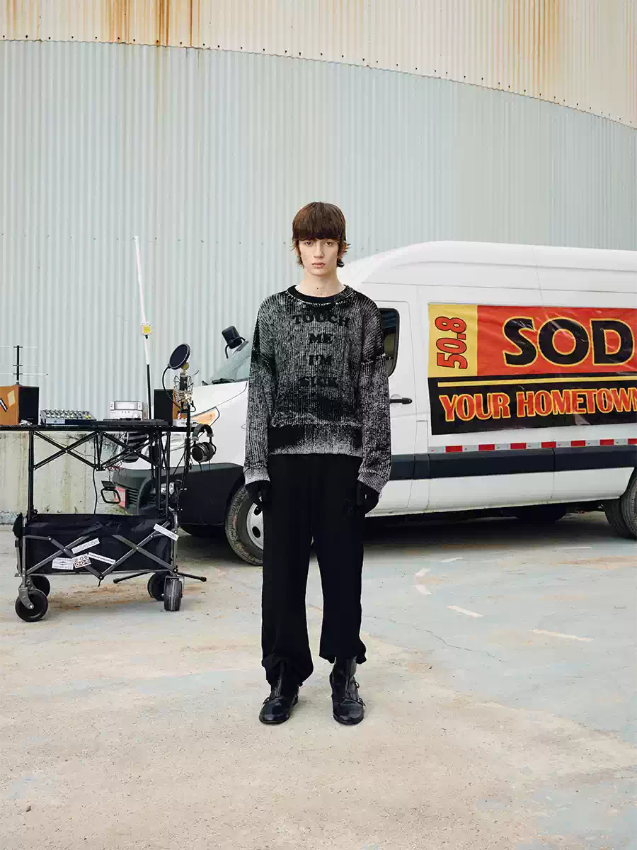 SOD Co. Rock Reverse Printed Knit Sweater | Face 3 Face