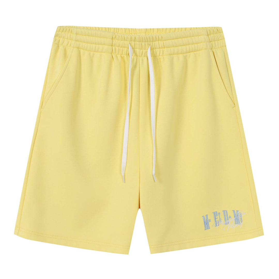 MEDM Colorful Logo Embroidered Sweat Shorts | Face 3 Face