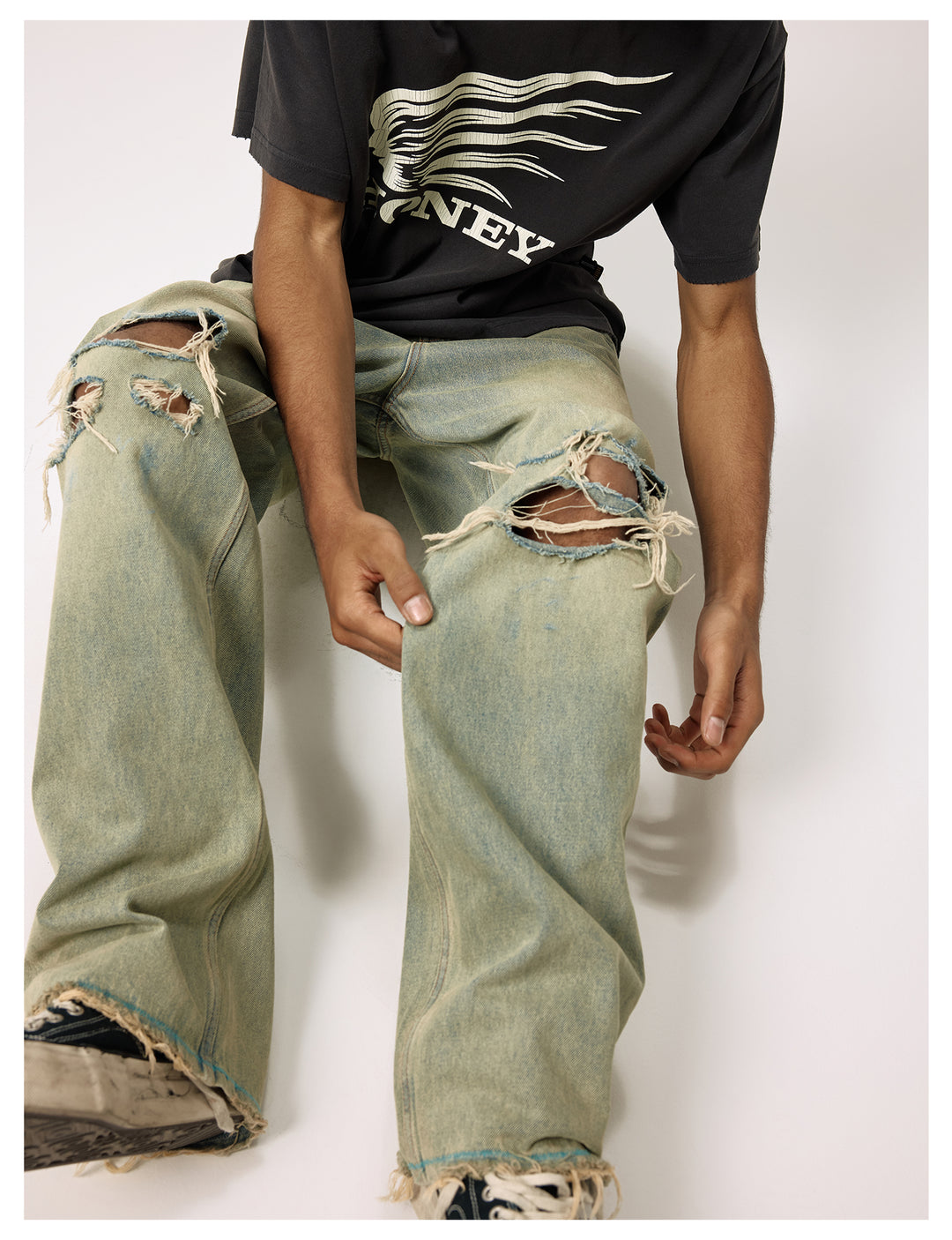 Remedy Washed Ripped Loose Jeans | Face 3 Face