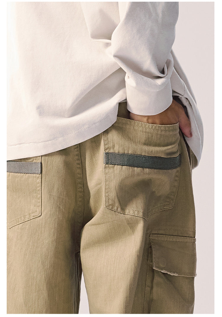 Remedy Distressed Hem Baggy Work Cargo Pants | Face 3 Face