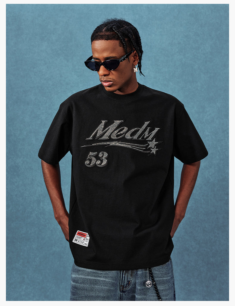 MEDM Rhinestone Star Logo Graphic Tee | Face 3 Face