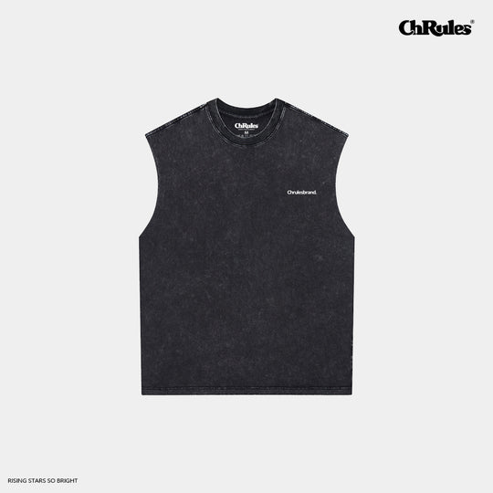Cashrules / CHRULES Washed Vintage Logo Sleeveless Tee | Face 3 Face