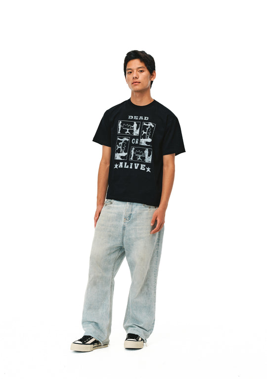 EVILKNIGHT(EK) Dead or Alive Illustration Print Tee | Face 3 Face