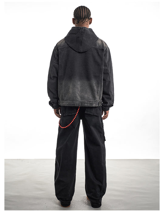 F3F Select Washed Denim Hoodie | Face 3 Face