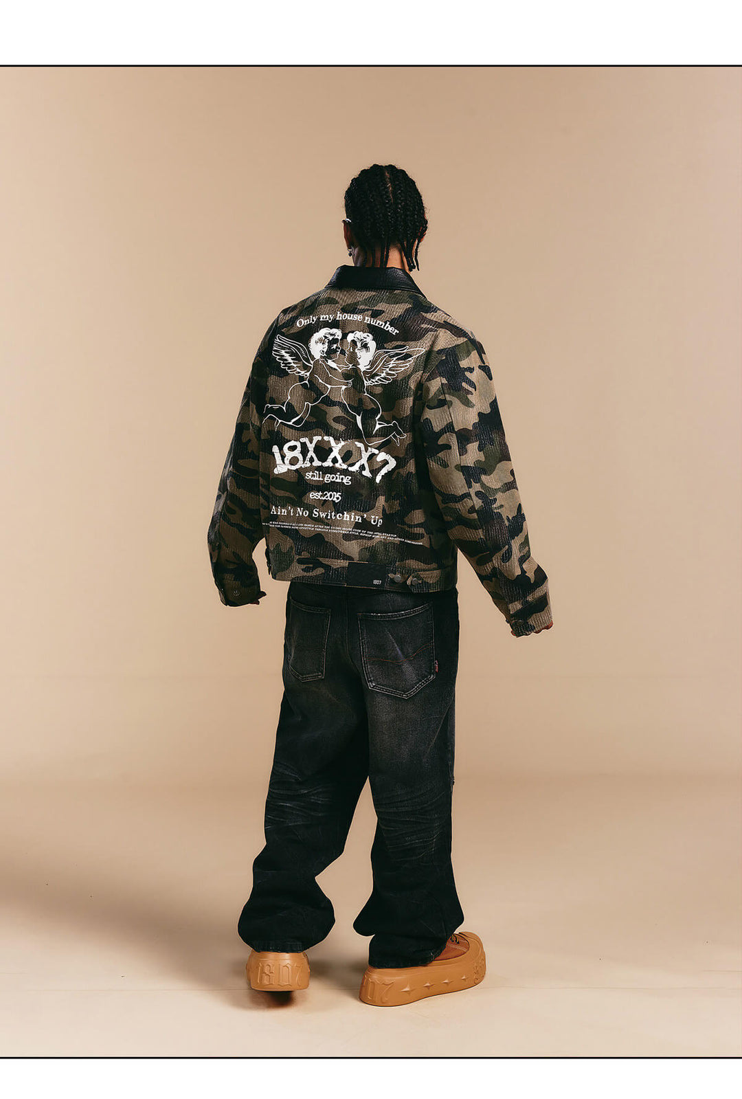 1807 18X7 Camouflage Print Detroit Jacket | Face 3 Face