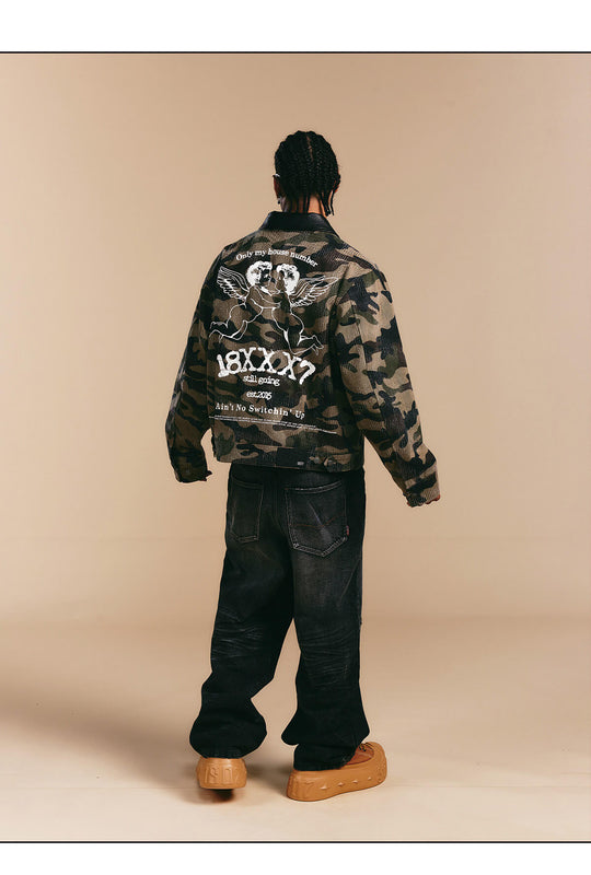 1807 18X7 Camouflage Print Detroit Jacket | Face 3 Face