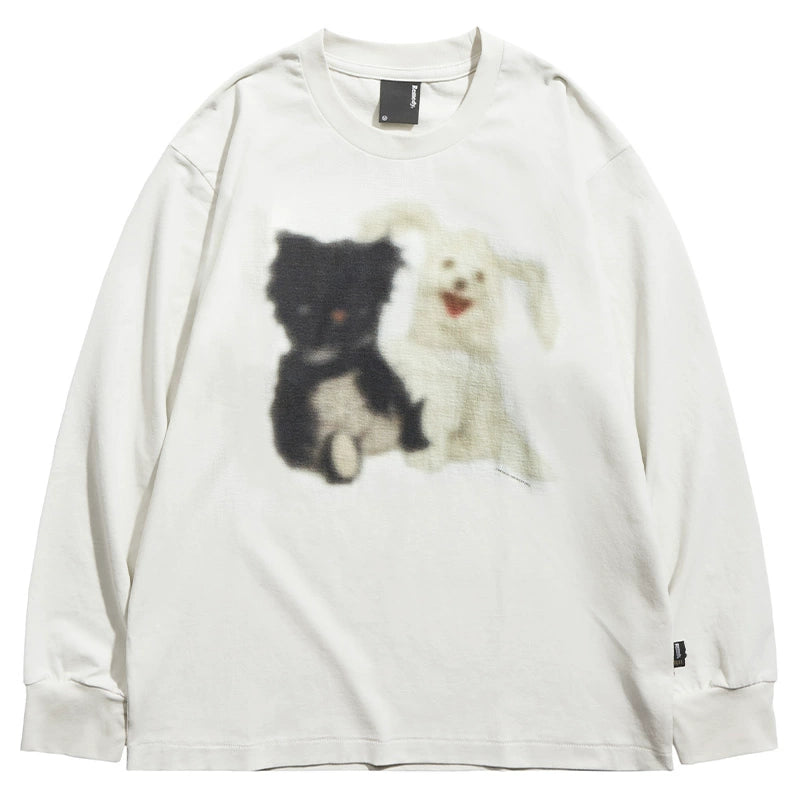 Remedy Puppy Print Long Sleeve Tee | Face 3 Face