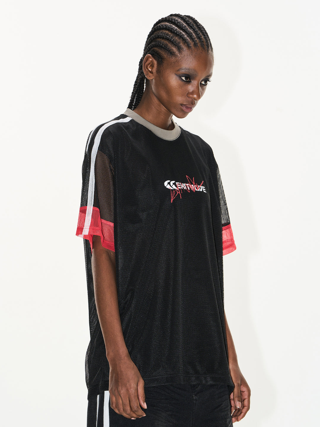 BLIND NO PLAN Color-Blocking Mesh Patchwork Sports Tee | Face 3 Face