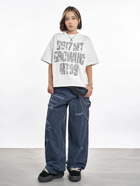 F3F Select Frayed Double Knee Work Painter Pants | Face 3 Face