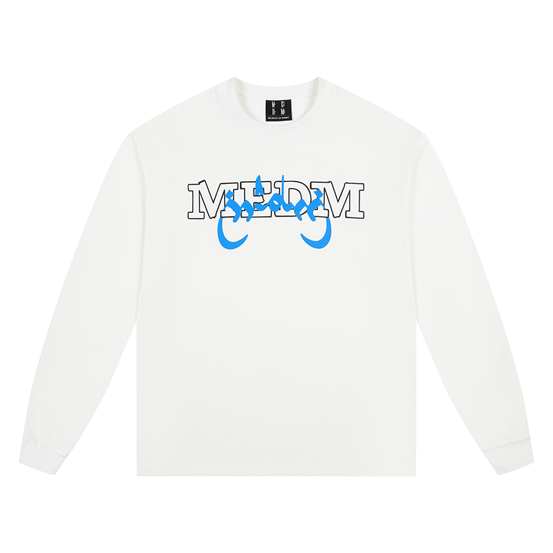 MEDM Arched Logo Handwritten Long Sleeve Tee | Face 3 Face