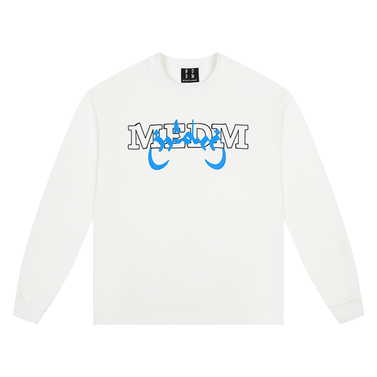 MEDM Arched Logo Handwritten Long Sleeve Tee | Face 3 Face