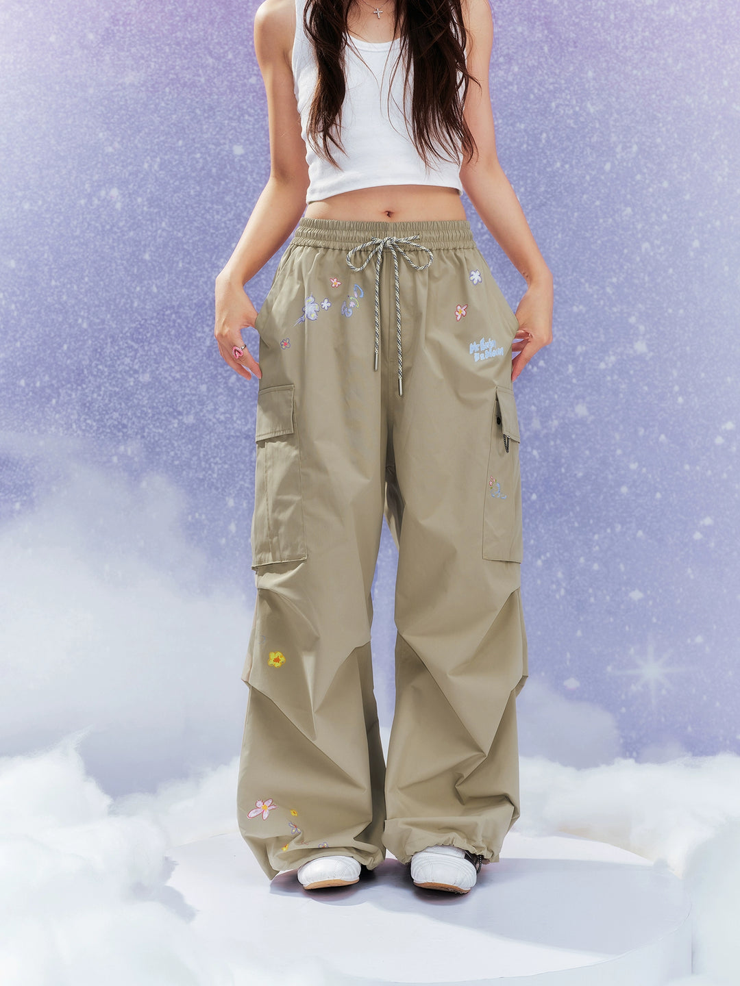 MEDM Floral Print Utility Cargo Pants | Face 3 Face