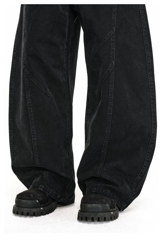 ANTIDOTE Deconstructed Washed Balloon Work Pants | Face 3 Face