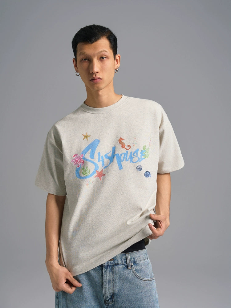 S45 Underwater World Graffiti Print Tee | Face 3 Face