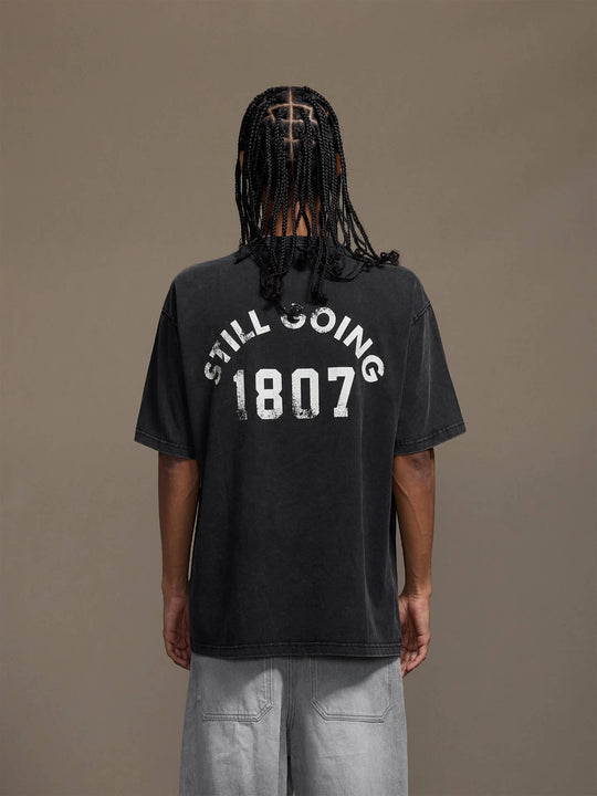 1807 Vintage Multi Print Washed Short Sleeve Tee | Face 3 Face