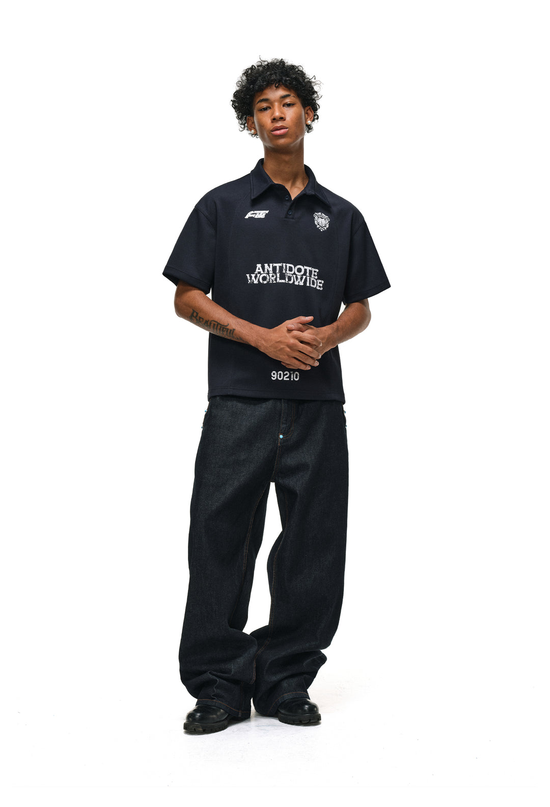 ANTIDOTE Logo & Badge Printed Polo | Face 3 Face