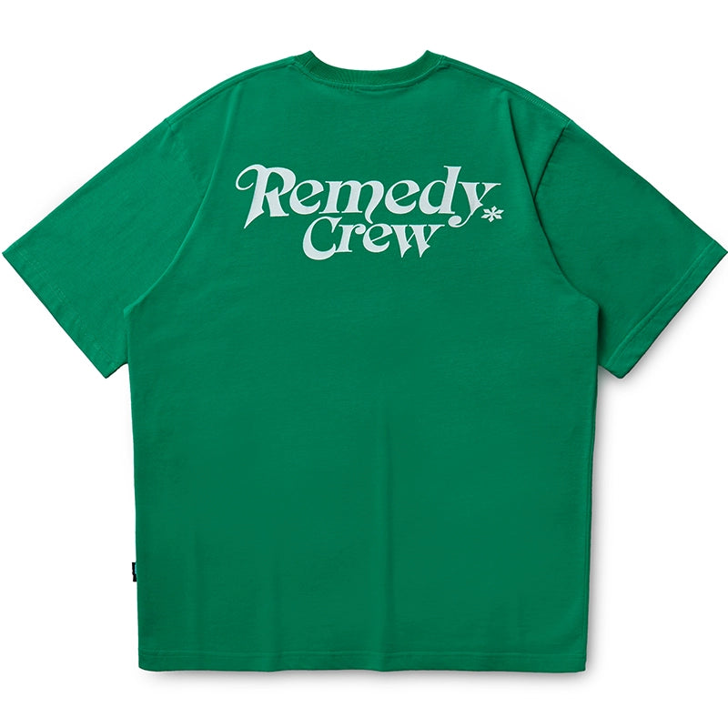 Remedy Gothic Font Logo Print Basic Tee | Face 3 Face