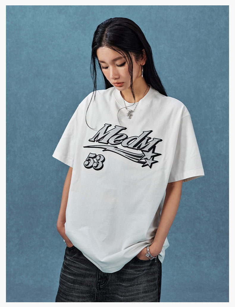 MEDM Rhinestone Star Logo Graphic Tee | Face 3 Face