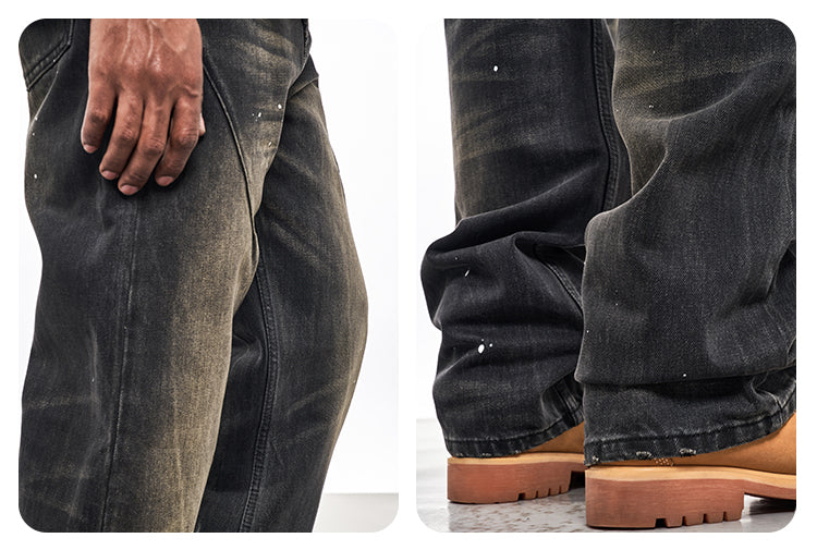 F3F Select Cat Whisker Splash Ink Black Jeans | Face 3 Face