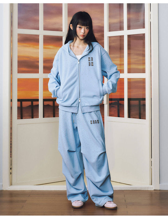 MEDM Starry Sky Rhinestone Baggy Sweatpants | Face 3 Face