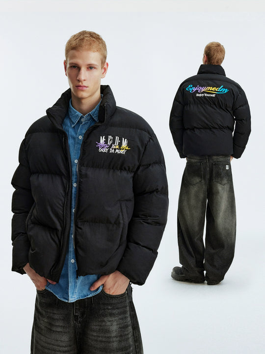 MEDM Gradient Embroidered Puffer Jacket | Face 3 Face