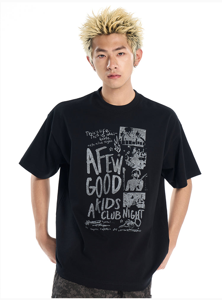 AFGK Club Night Vintage Print Tee | Face 3 Face