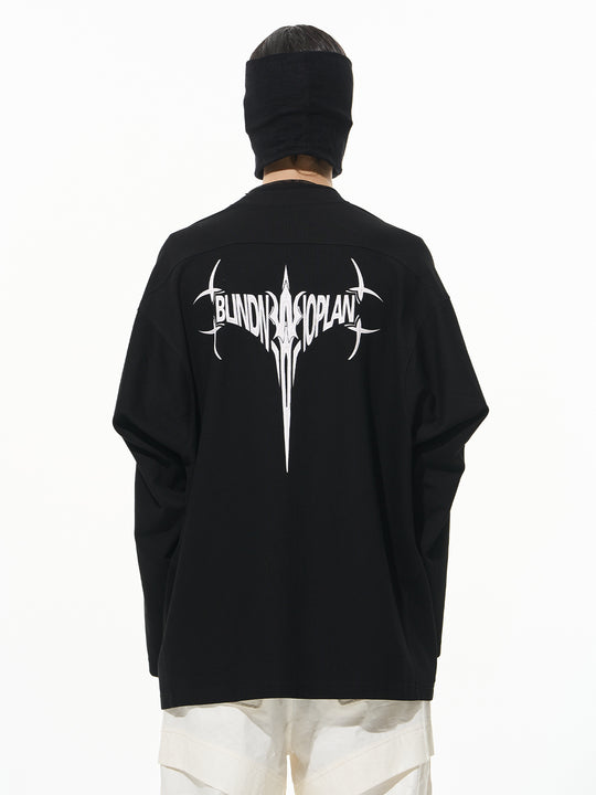 BLIND NO PLAN 3D Glue Technology Printed Long Sleeve Tee | Face 3 Face