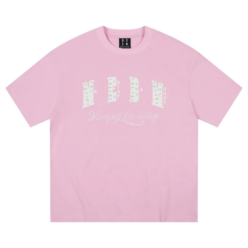 MEDM Pearl Lace Patch Embroidery Tee | Face 3 Face