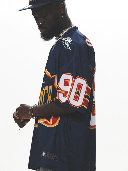 UNTILWERICH Vintage Graphic Mesh Hockey Jersey | Face 3 Face
