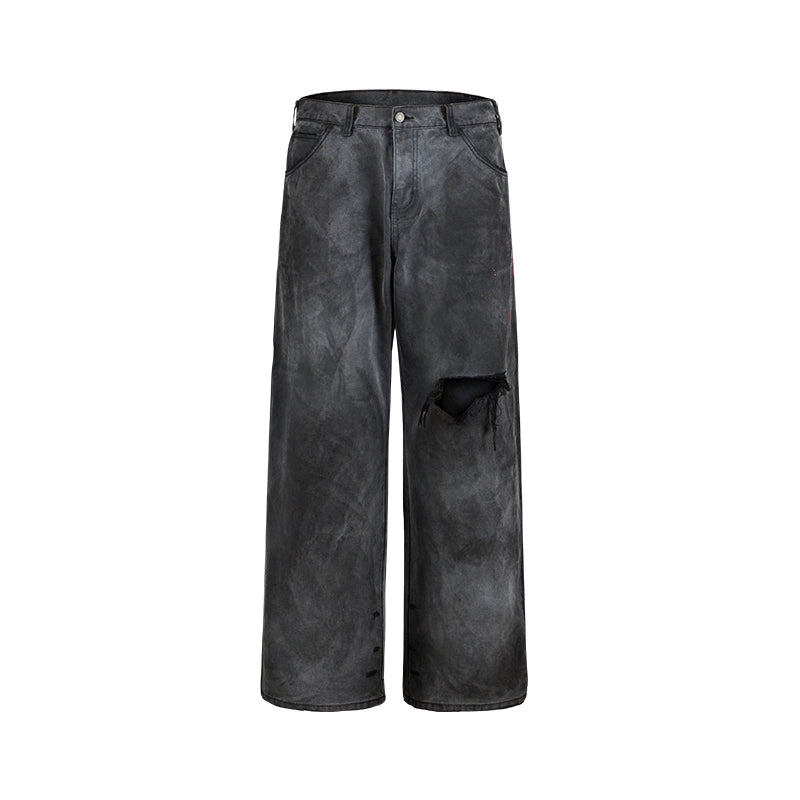 Remedy Kiss Mark Distressed Hole Work Painter Pants | Face 3 Face