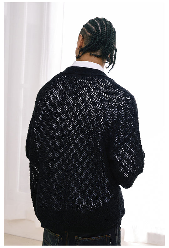 Remedy Mesh Polo Knit Sweater | Face 3 Face