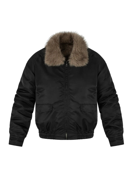 ANTIDOTE Fur Collar Bomber Jacket | Face 3 Face