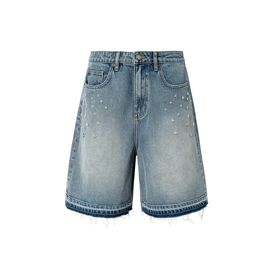 YADcrew Multi Star Studded Cutoff Denim Shorts | Face 3 Face