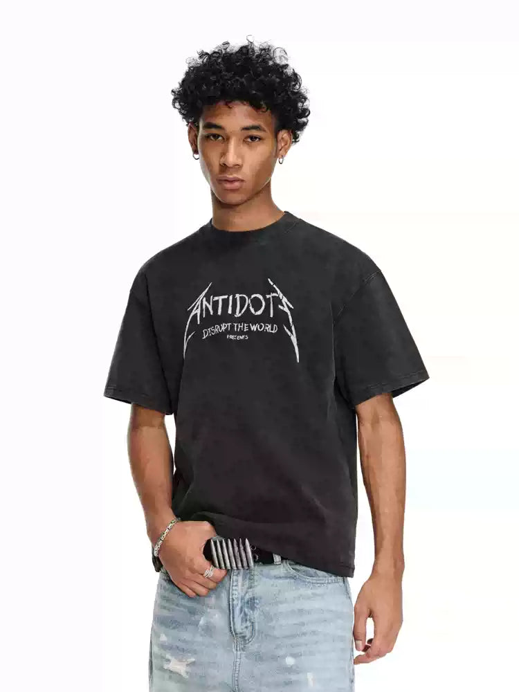 ANTIDOTE Hand-painted Punk Washed Tee | Face 3 Face