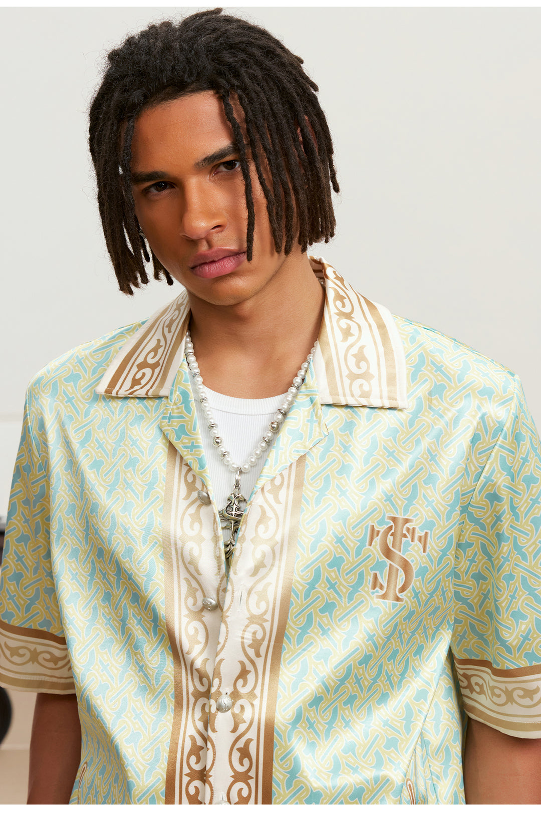 Small Town Kid 3D Digital Print Satin Cuban Shirt Set | Face 3 Face