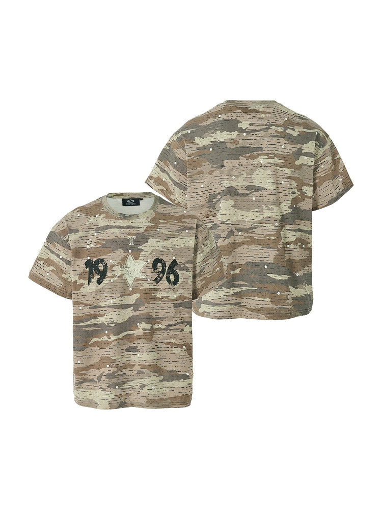 STEEPC Aged Desert Camo Pearl Embellished Print Tee | Face 3 Face