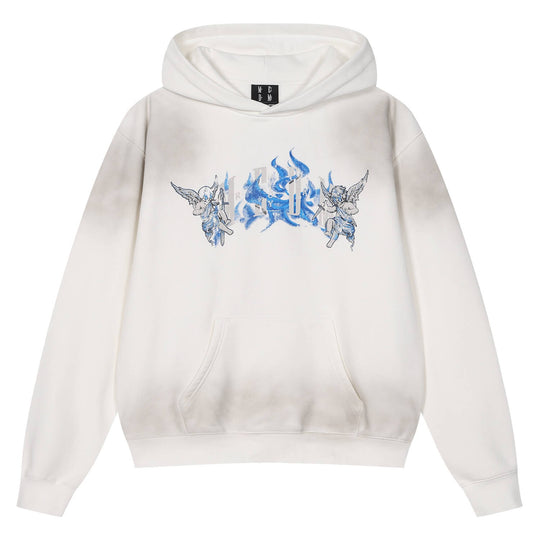 MEDM Skeleton Angel Flame Graffiti Print Hoodie | Face 3 Face