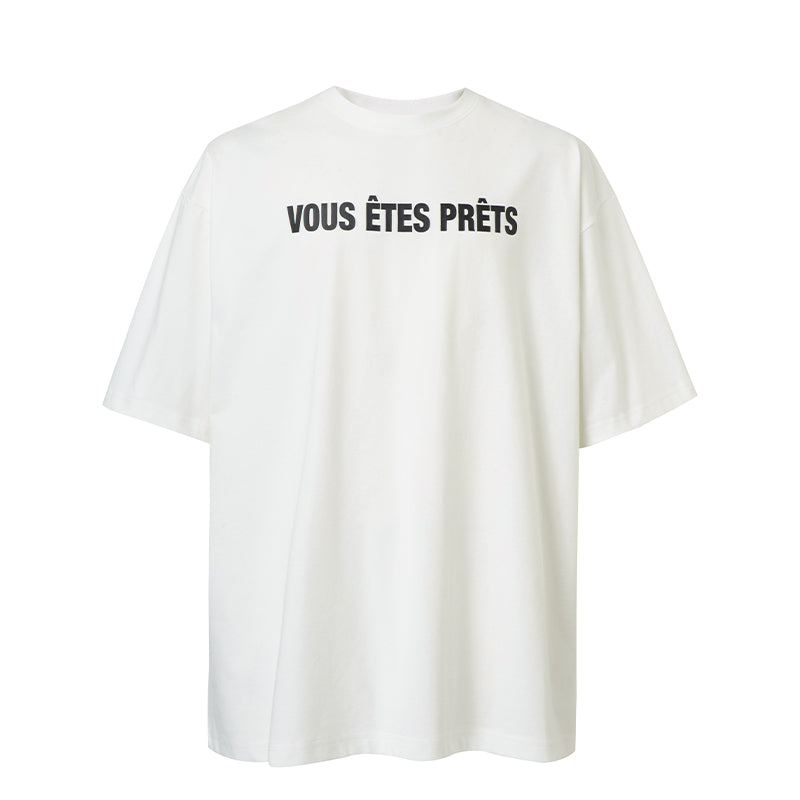 F2CE Basic Slogan Letter Printed Quick Dry Tee