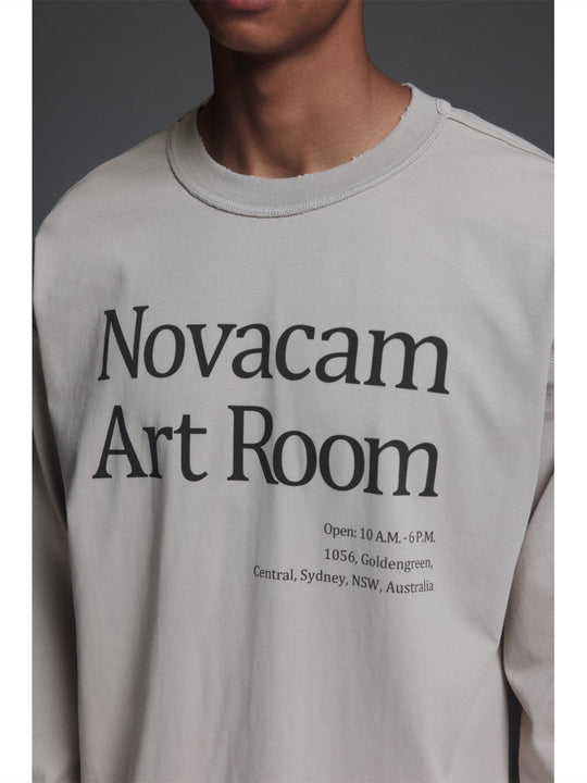 NOVACAM Novacam Art Room Backstitching Frayed Long Sleeve Tee | Face 3 Face