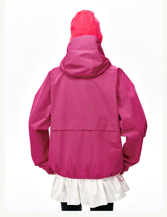 MEDM Basic Logo Embroidered Hardshell Jacket | Face 3 Face