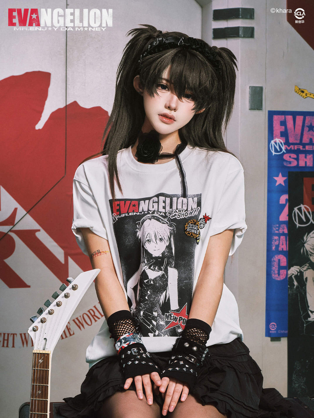 MEDM x EVA NEVER END Vintage Character Poster Print Tee | Face 3 Face
