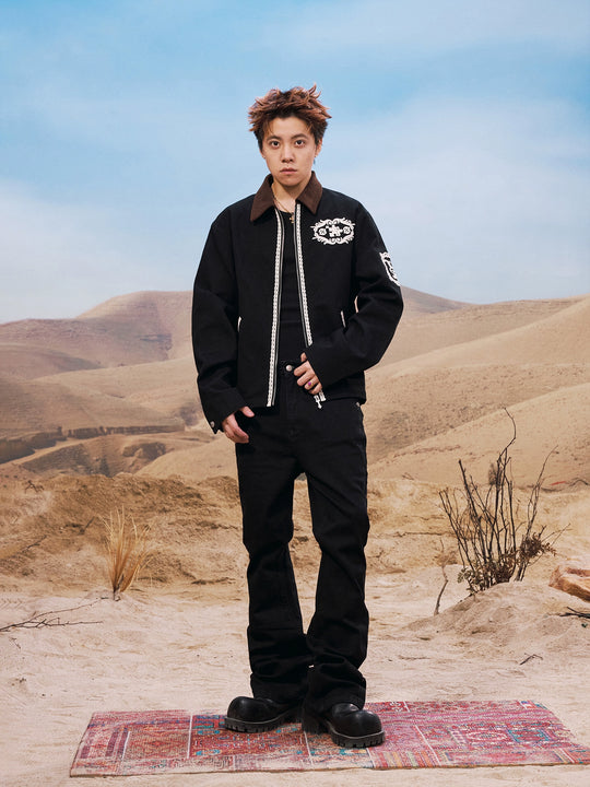 YADcrew Basic Stretch Rivet Flared Jeans | Face 3 Face