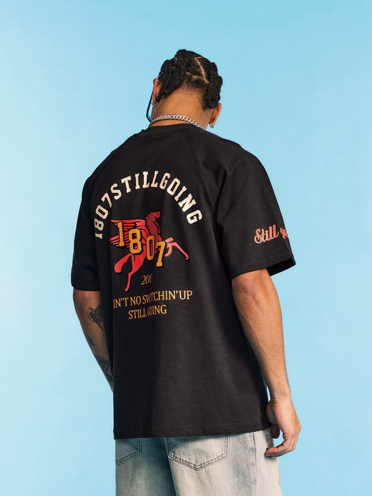 1807 Pegasus Print Raglan Tee | Face 3 Face