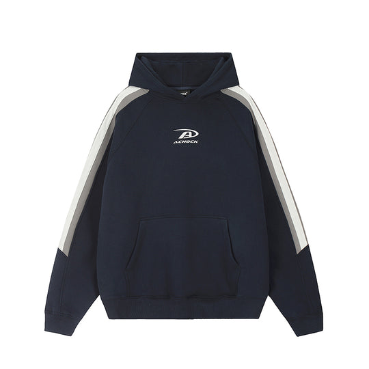 Achock Patchwork Small Logo Print Hoodie