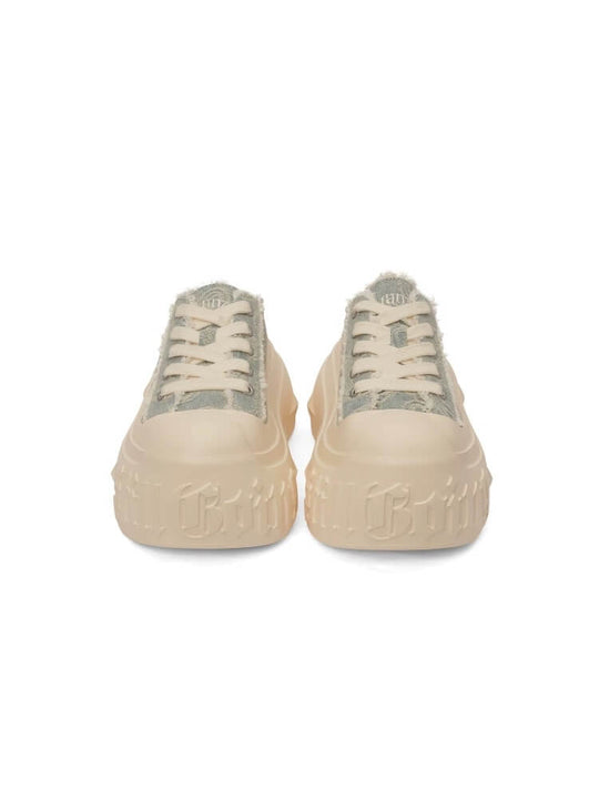 1807 INF-008 Gothic Lace Up Canvas Paisley Chunky Half Sneakers | Face 3 Face