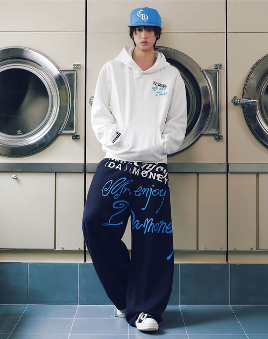 MEDM Handwritten Logo Print Hoodie | Face 3 Face