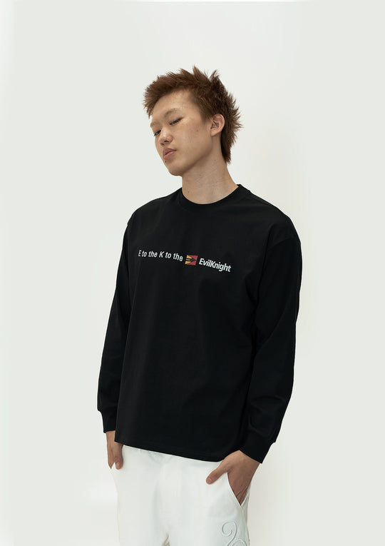 EVILKNIGHT(EK) Flag Logo Print Long Sleeve Tee | Face 3 Face