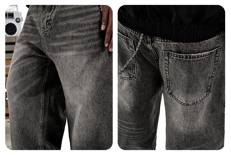 F3F Select Smoky Gray Washed Baggy Jeans | Face 3 Face