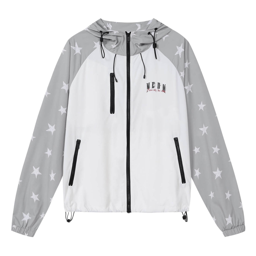 MEDM Star Print Sleeve Lightweight UV Protective Outdoor Jacket | Face 3 Face